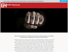 Tablet Screenshot of bareknucklescreative.com